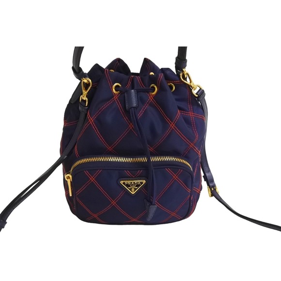 Prada Nylon Check Bag Shoulder - Picture 1 of 8